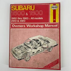 Haynes Subaru 1600 1800 Owners Workshop Manual 1980-1983 2WD 4WD Brat Sedan